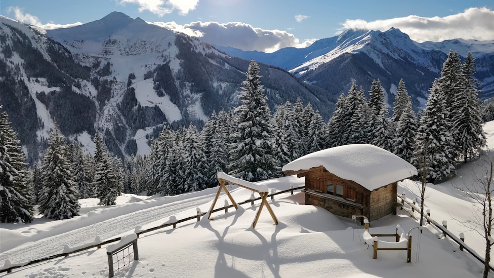 house on mountain edge