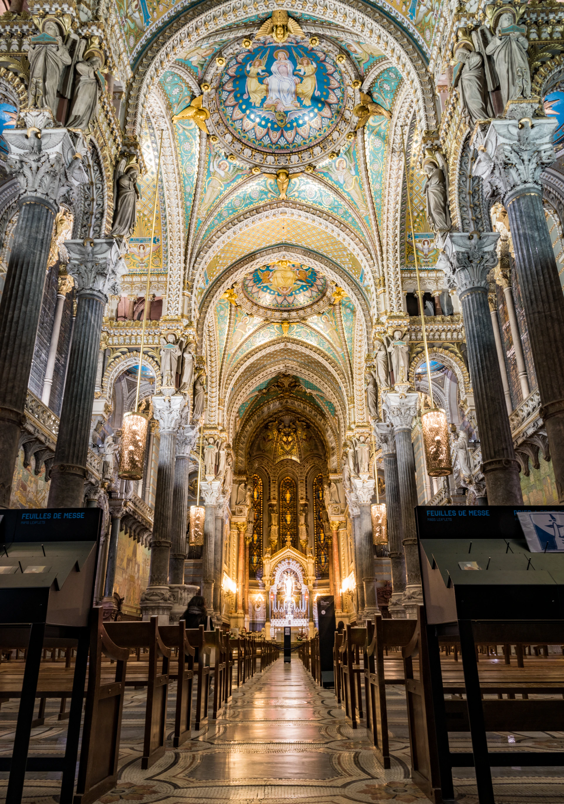 La Basilique Notre Dame de Fourvière Minor basilica in Lyon, France