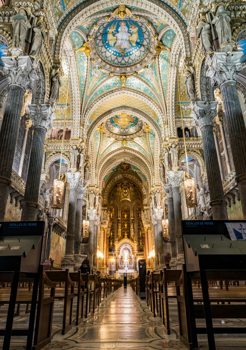 La Basilique Basilica di Notre Dame de Fourvière Minor a Lione, Francia