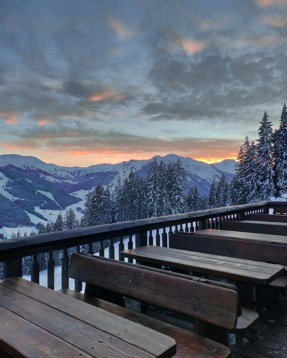 wooden table and chairs