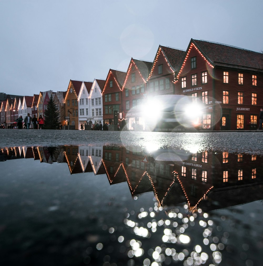 brown wooden houses