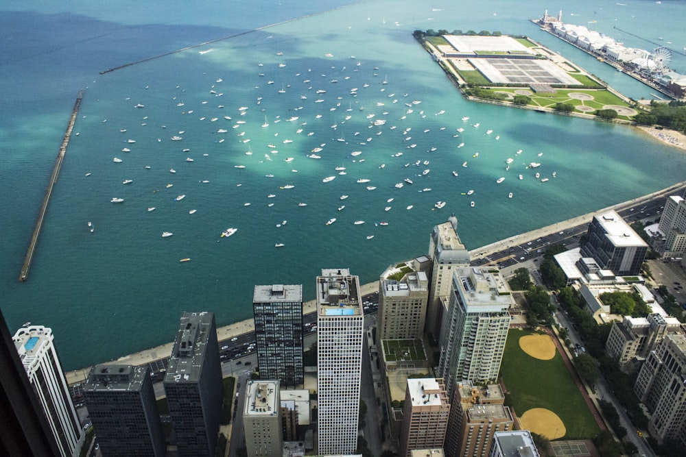 aerial photography of high rise buildings during daytime