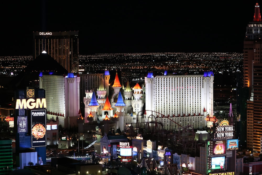 MGM Grand building at night