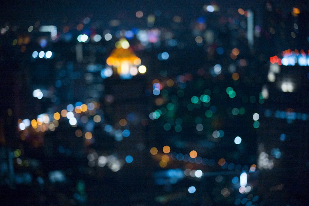 bokeh photography of city