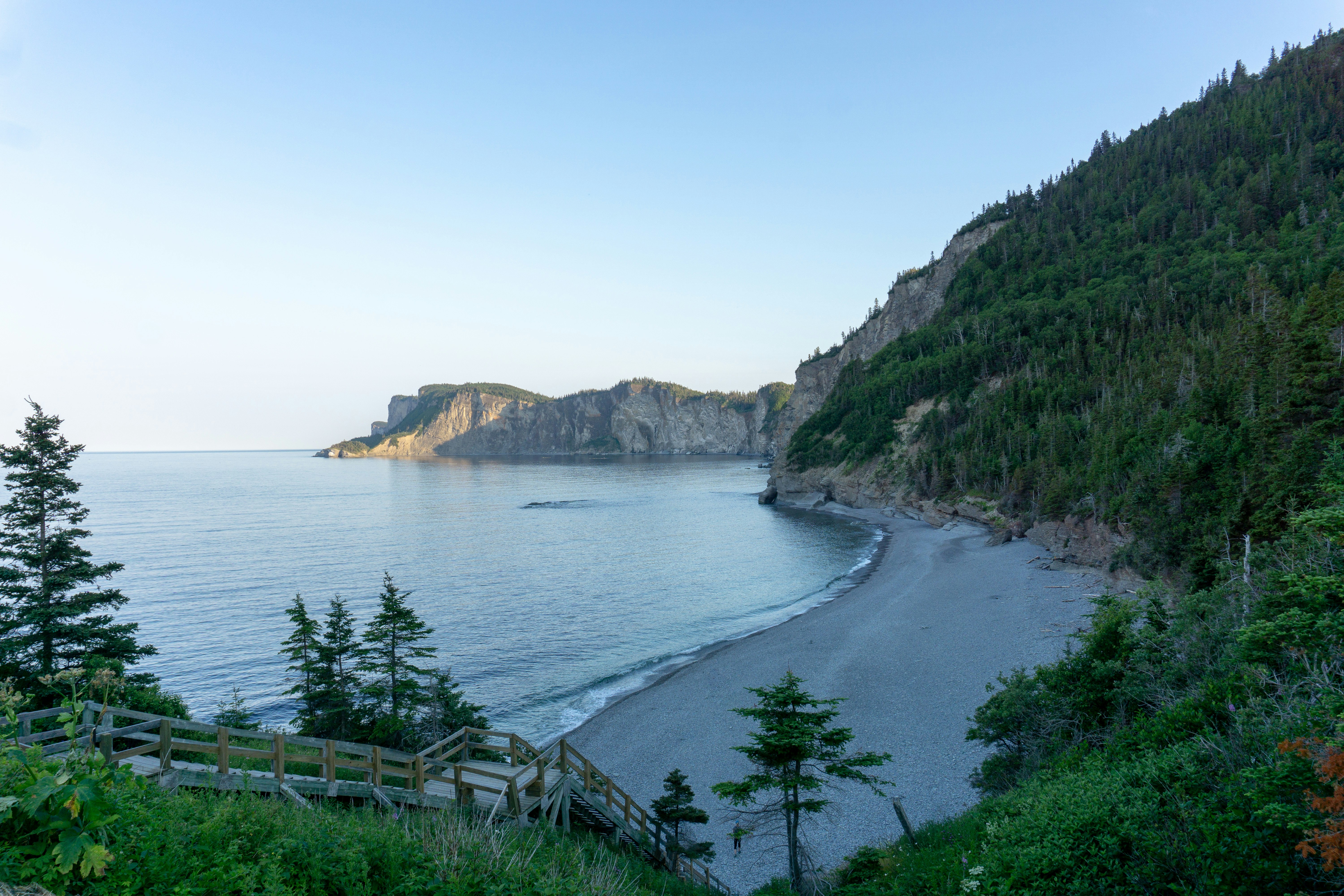 island under mountain