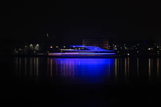 a boat that is sitting in the water