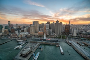 aerial photography of san francisco bay area boat harbour during daytime