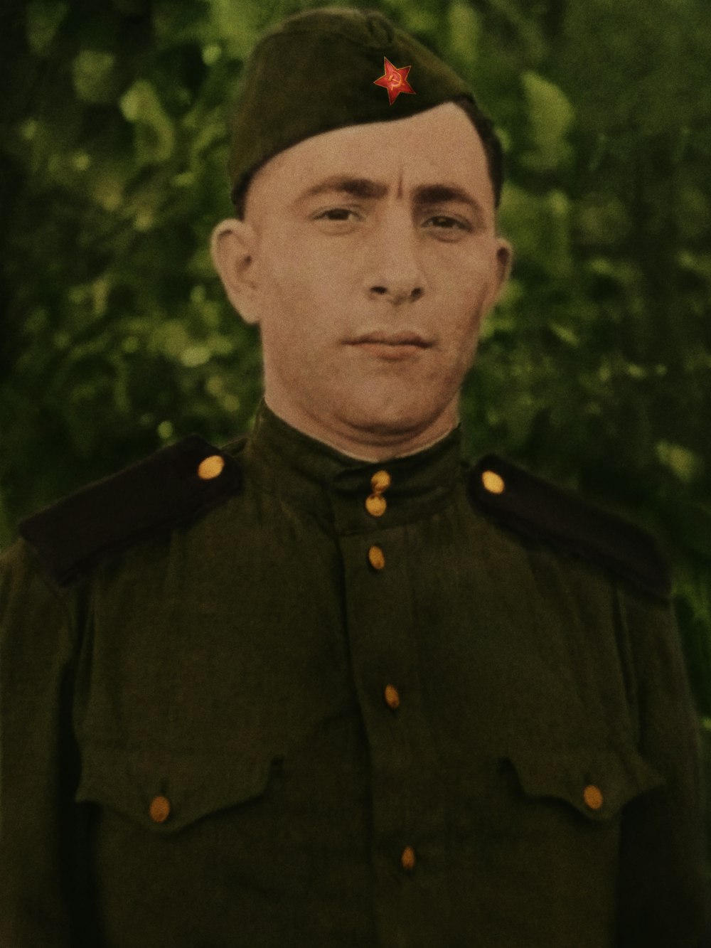 man wearing green soldier suit
