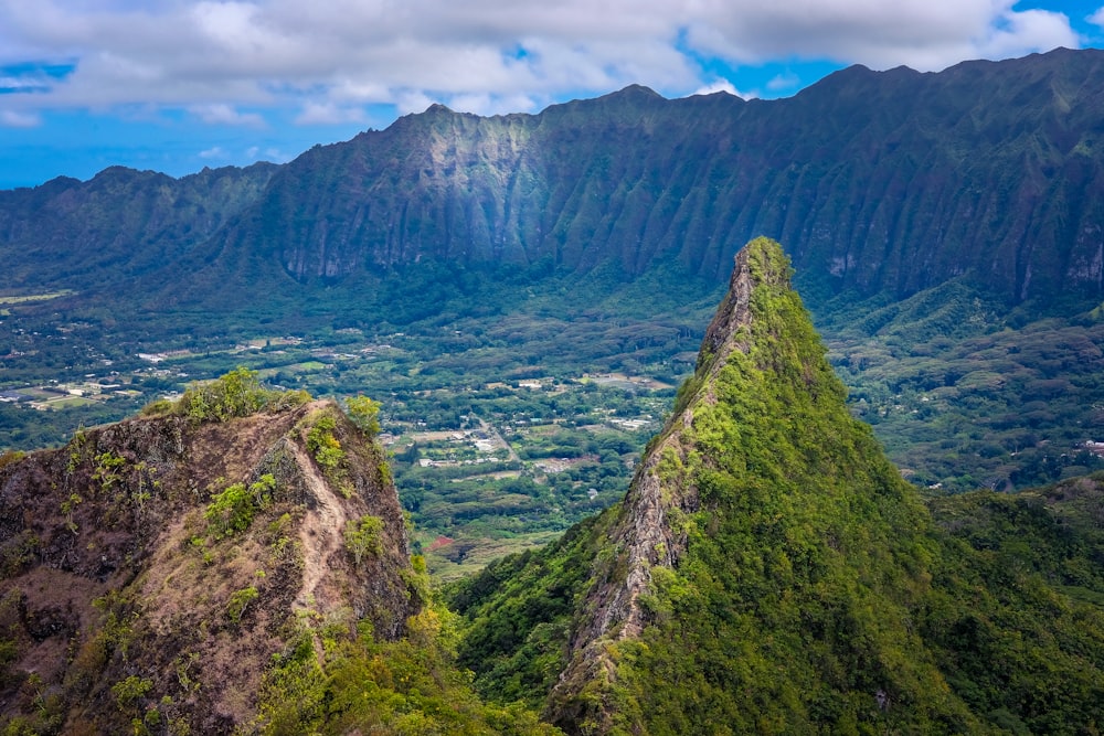 green hills surrounding valley