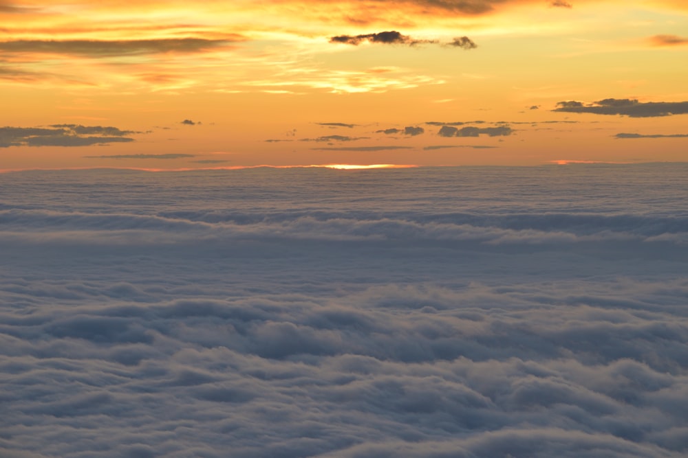 clouds formation during golden hour