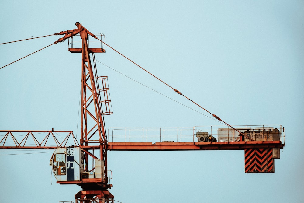 orange tower crane