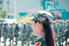 Group of GCM I.O.P officers standing in formation during a training session