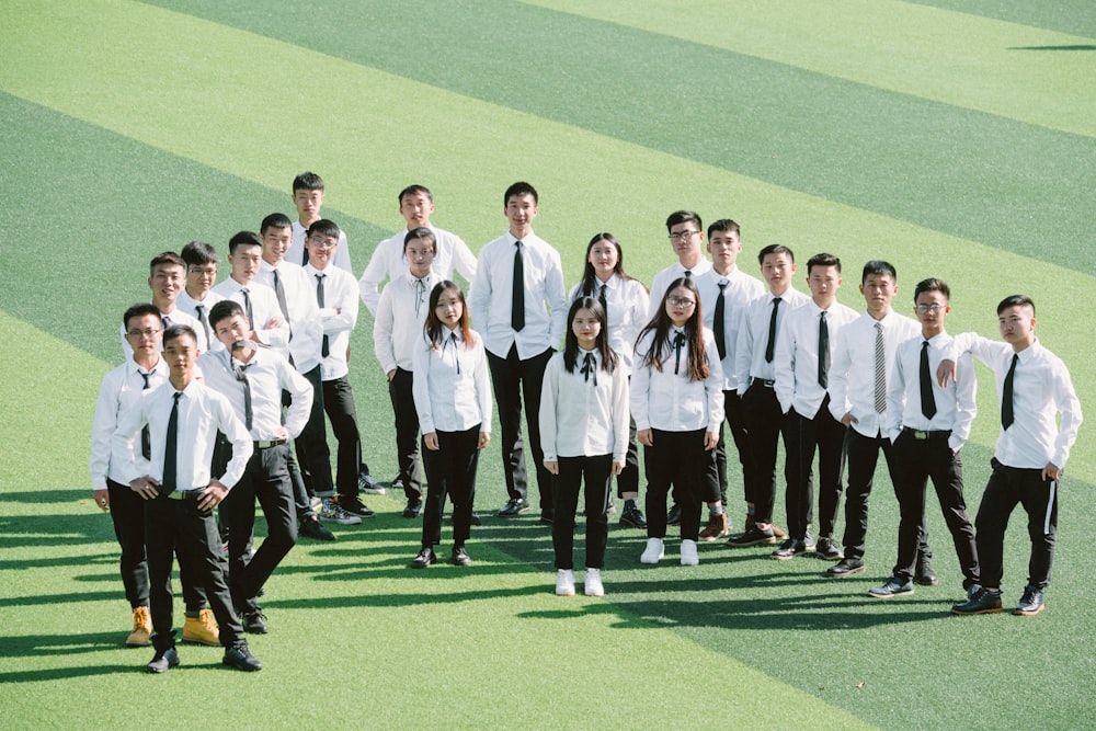 group of students on field
