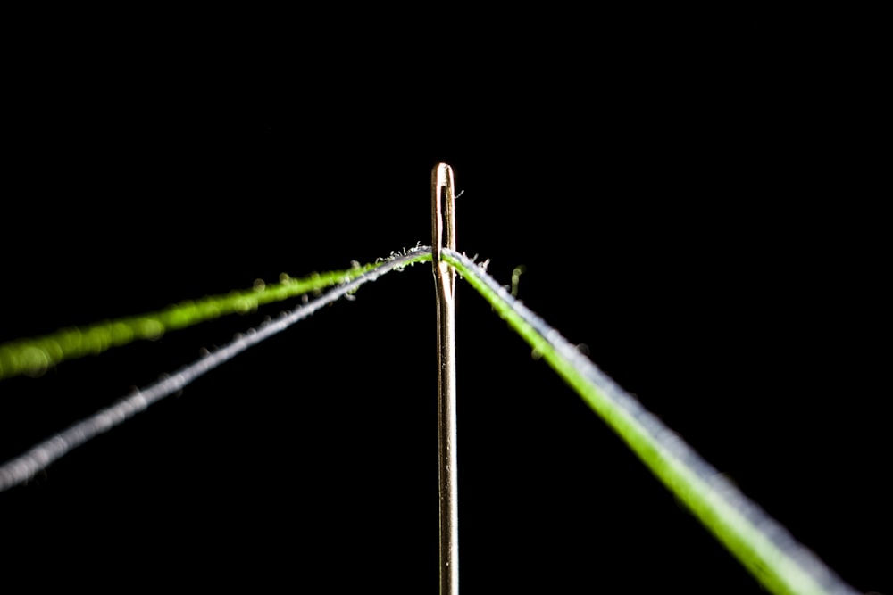 green sewing thread