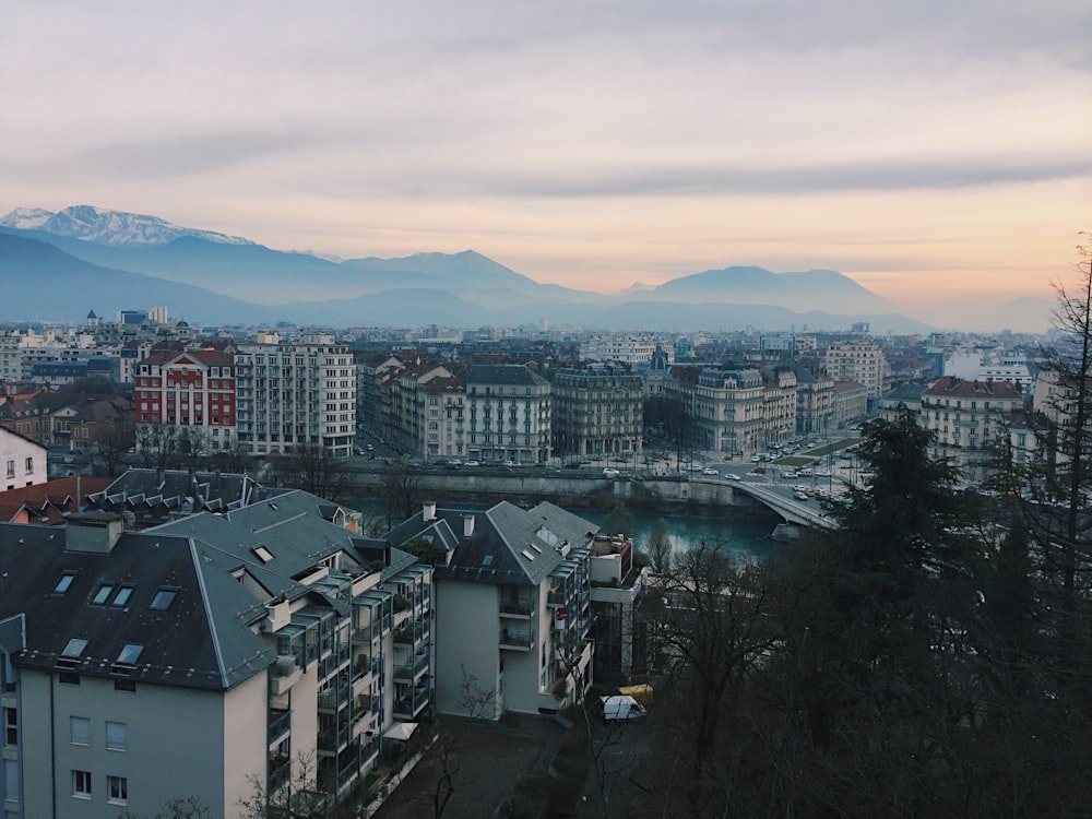 Fotografia aerea di edifici in calcestruzzo