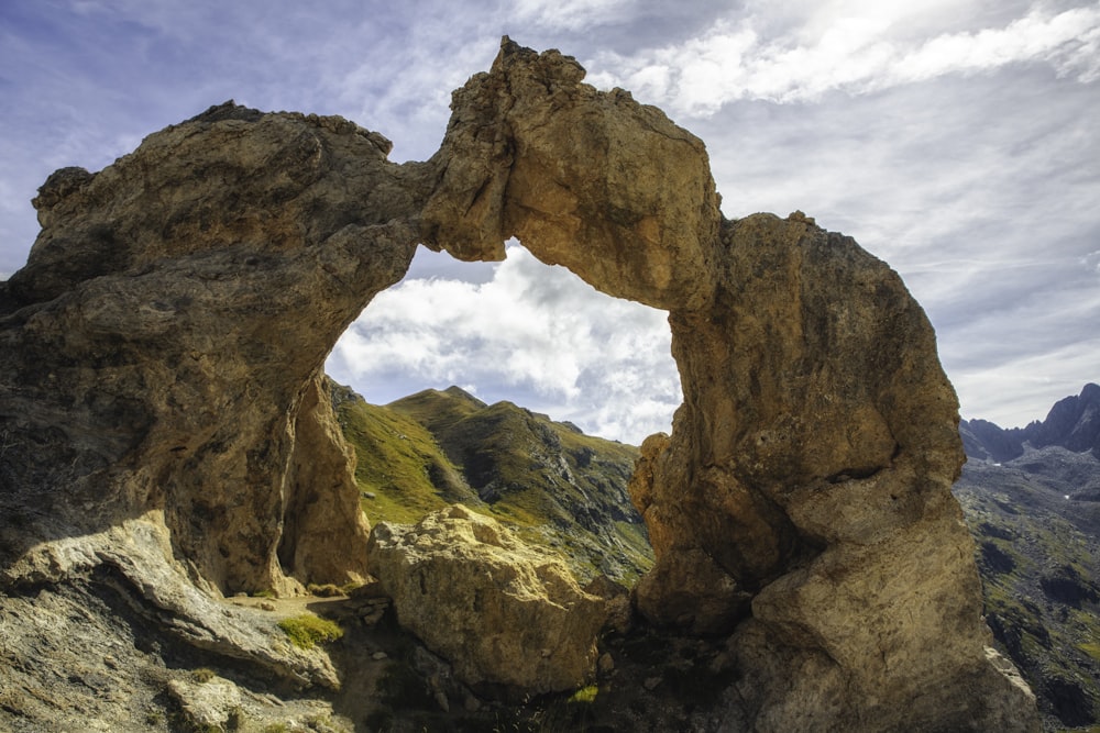 brown rock formation