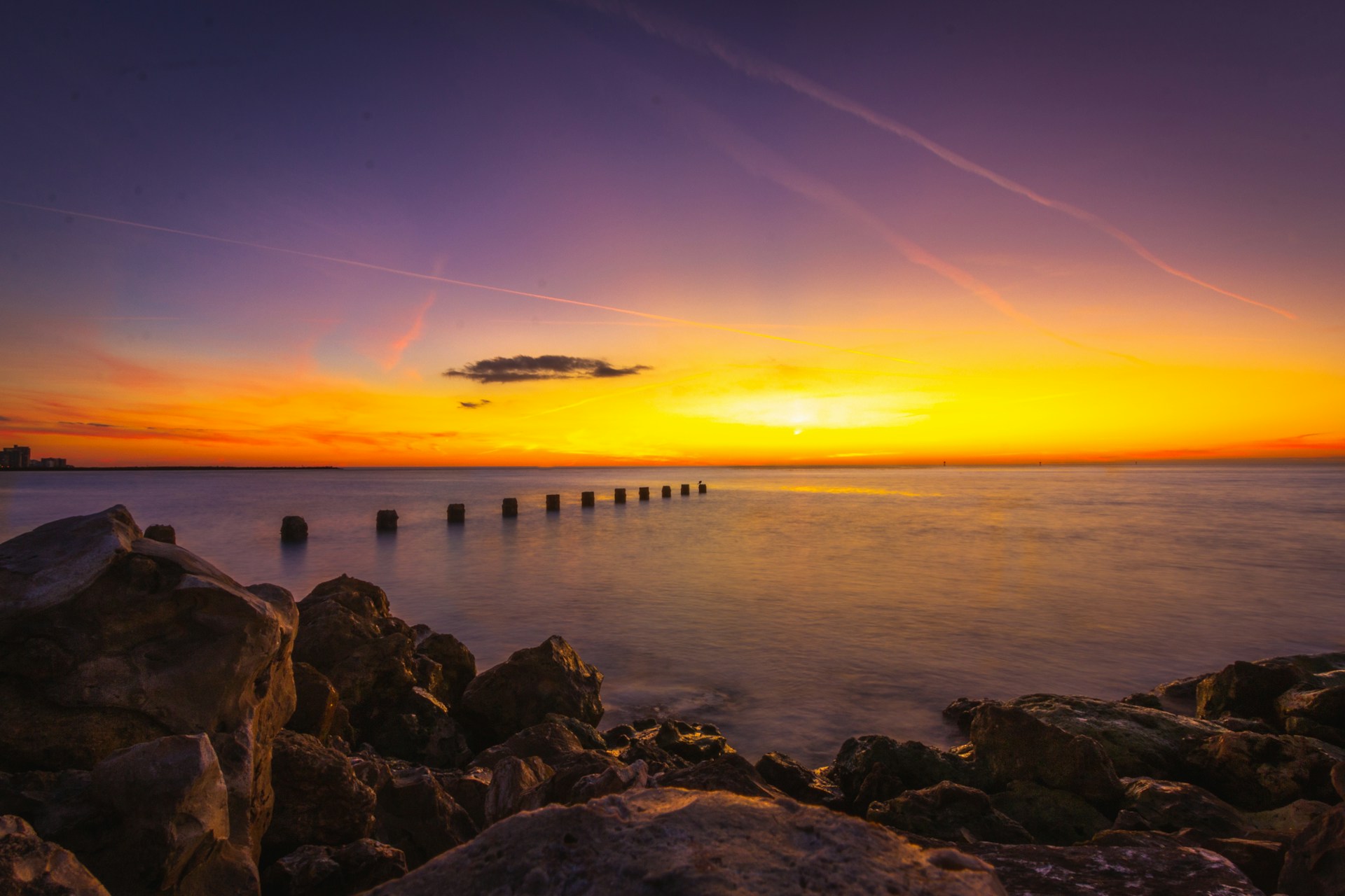 body of water at golden hour