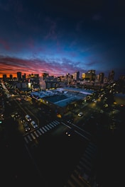 aerial view photography of city at night