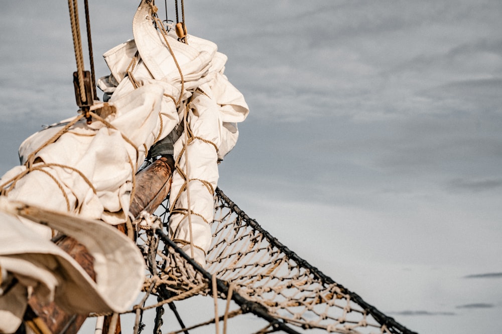 boat sail tied up