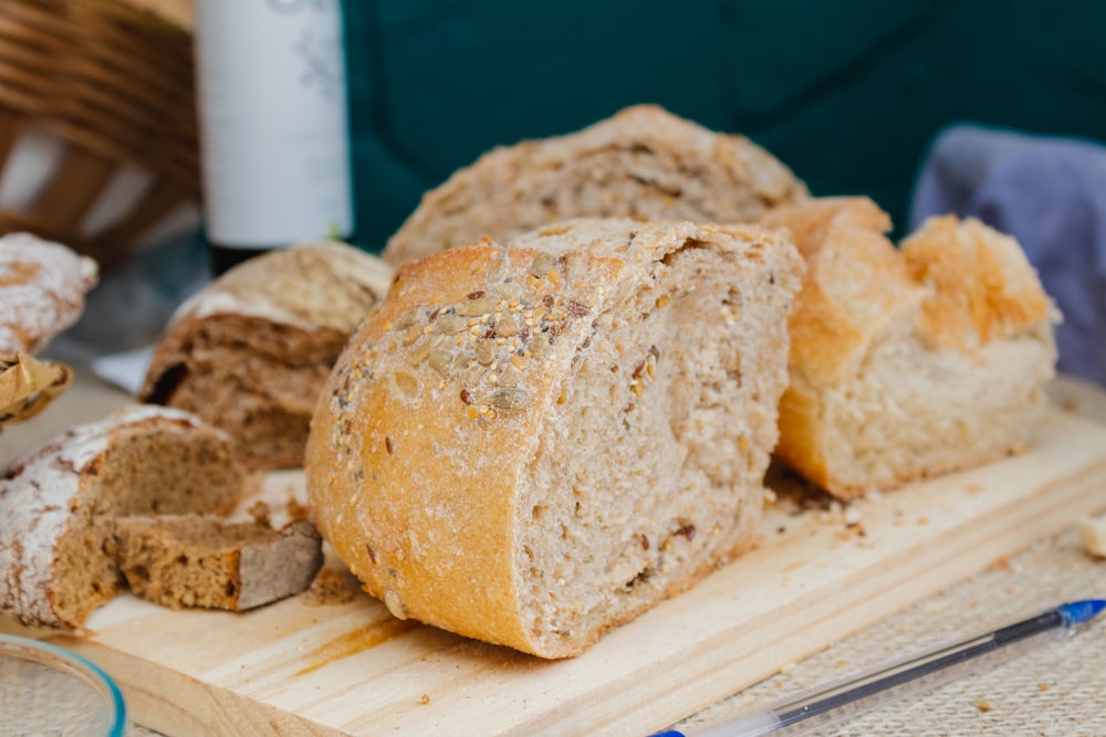 breads on chopping board