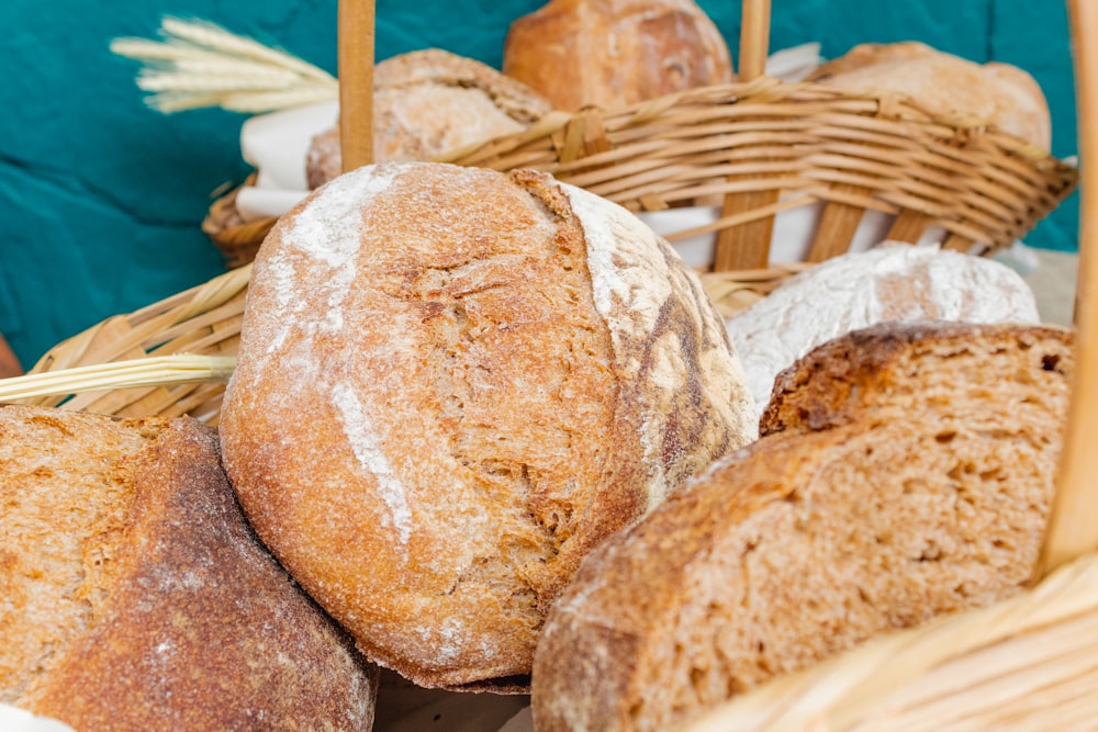 gebackenes Brot im Korb