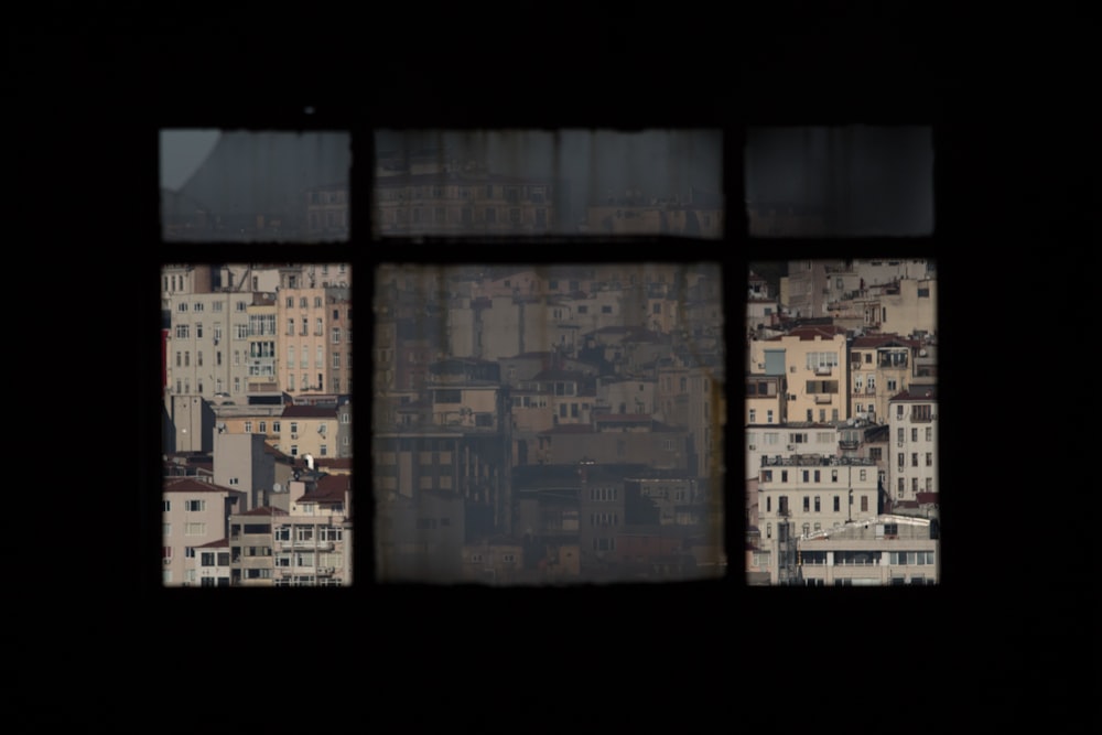 window overlooking houses