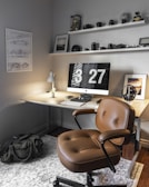 turned-on silver iMac