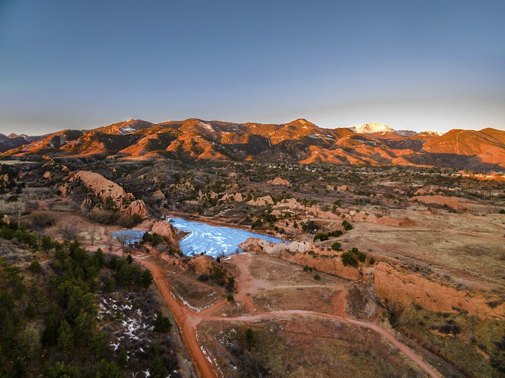 bird's eye view of lake