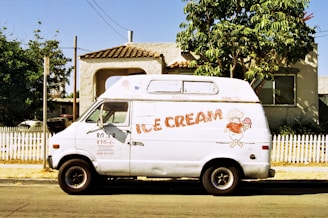 white Ice Cream van