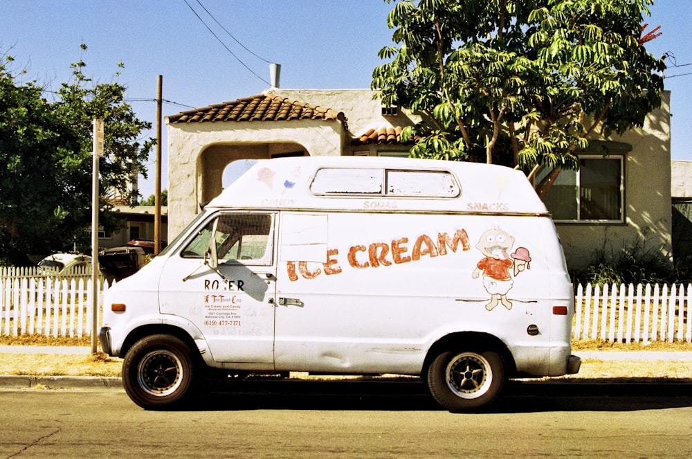 white Ice Cream van