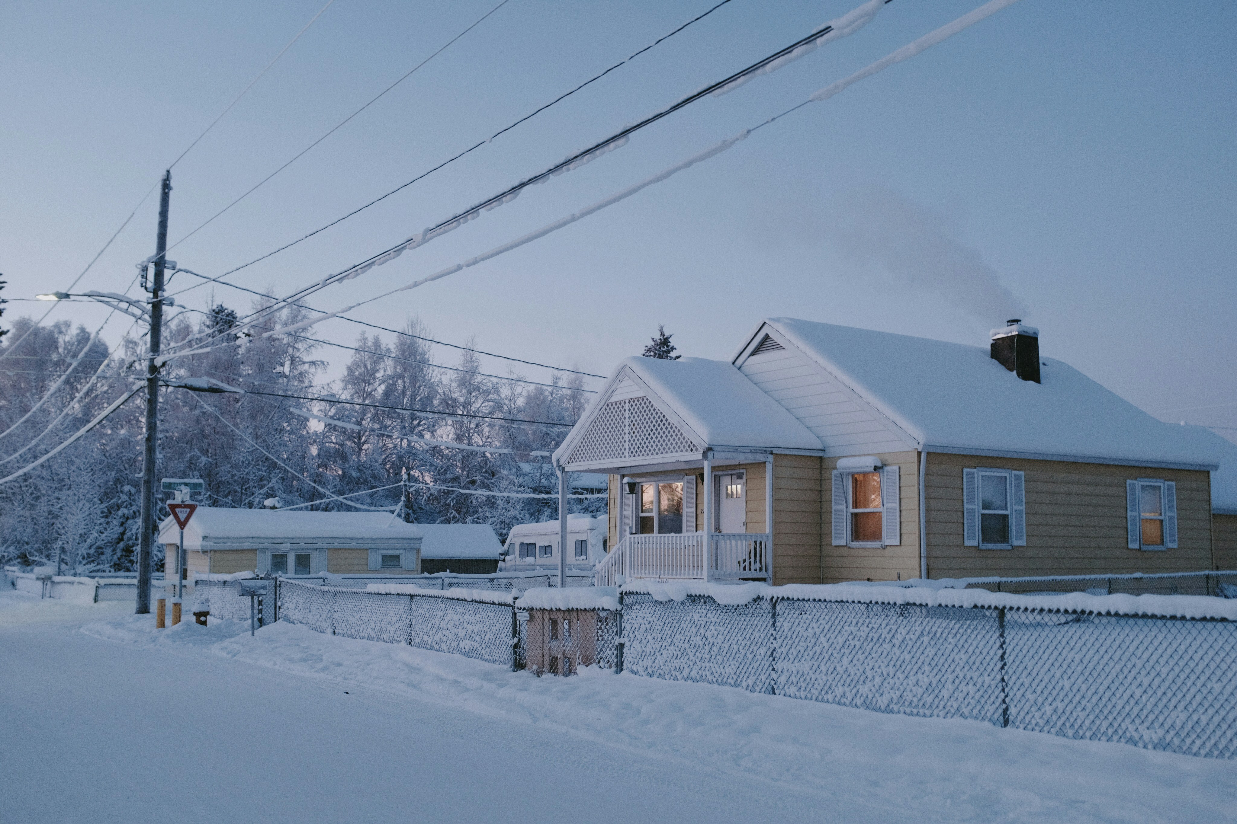 house covered by snow