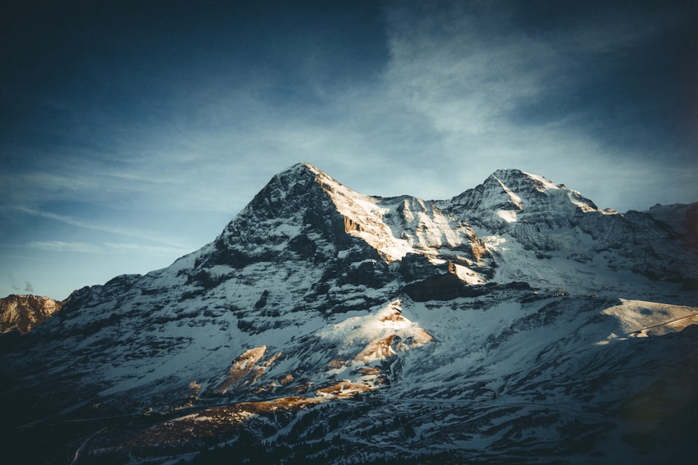 white mountain under sky