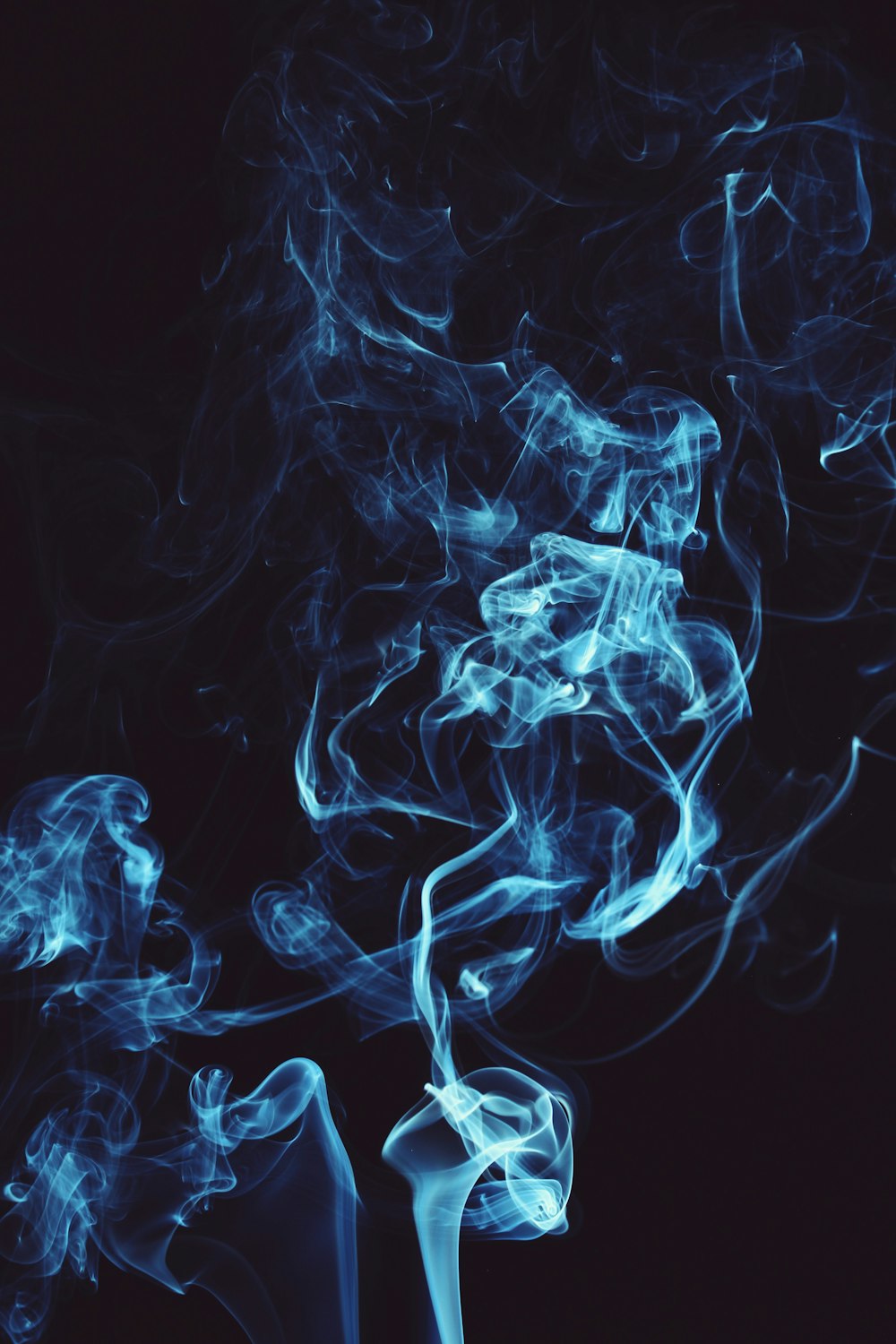 Purple And Blue Steam On A Black Background Stock Photo - Download Image  Now - Abstract, Art, Backgrounds - iStock