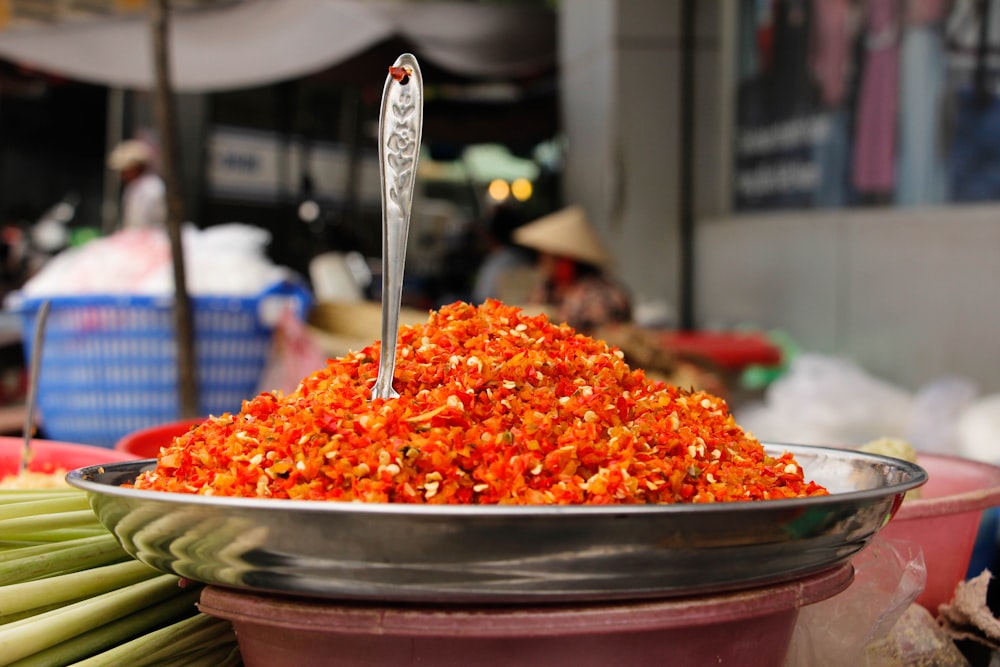 selective focus photography of chili powder