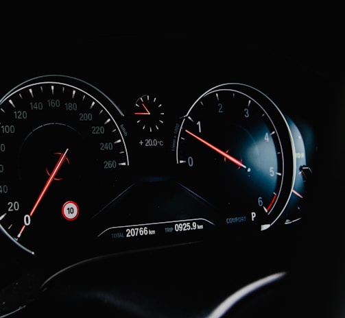 macrshot photography gauge cluster