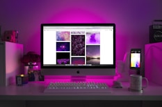 turned-onsilver iMac
