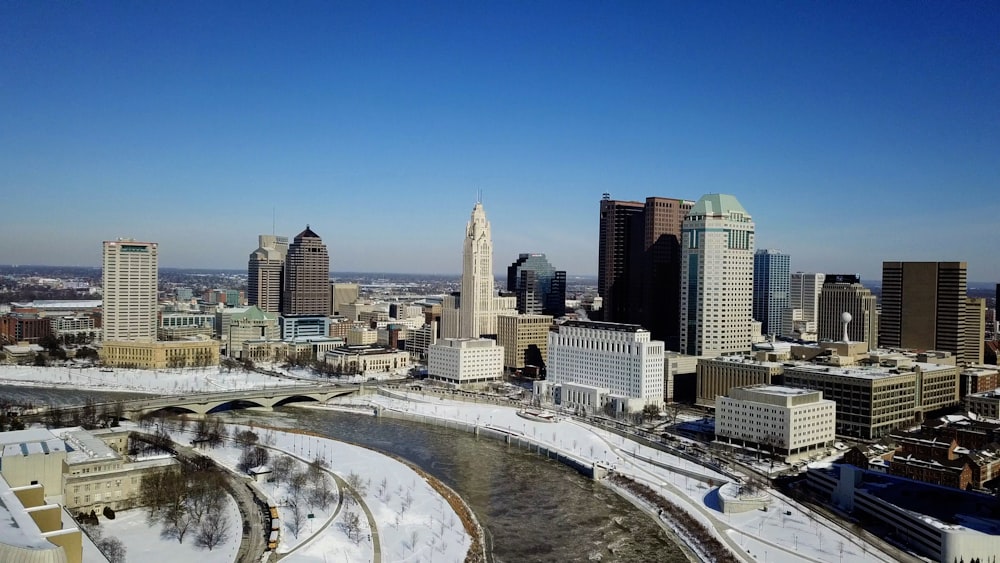 buildings and body of water