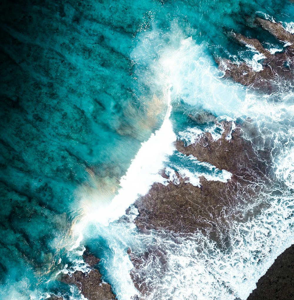 aerial view of ocean during daytime