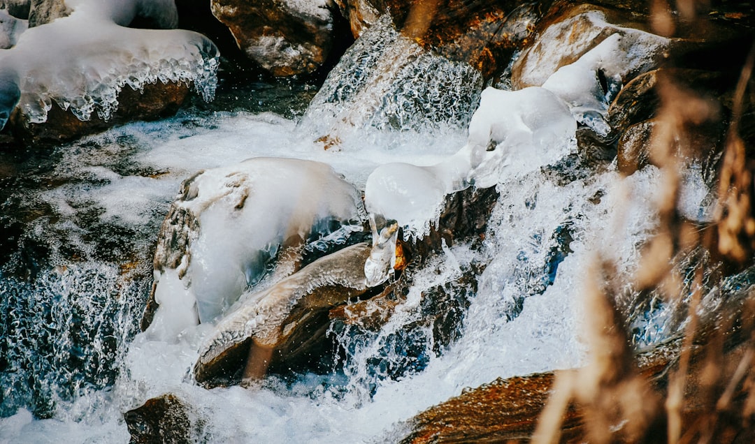 melting snow on river