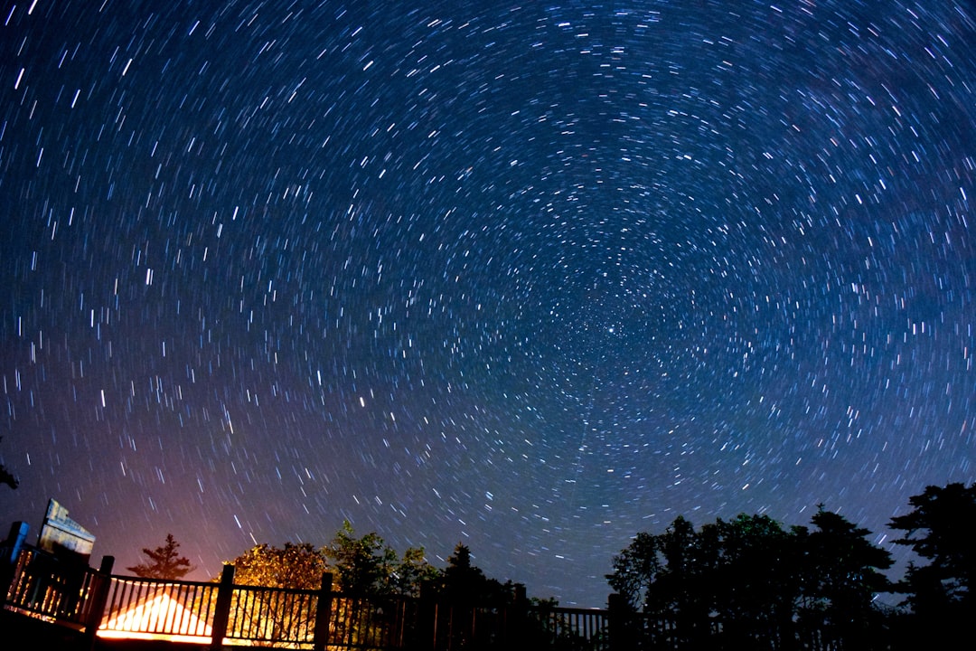 timelapse photography of stars at night