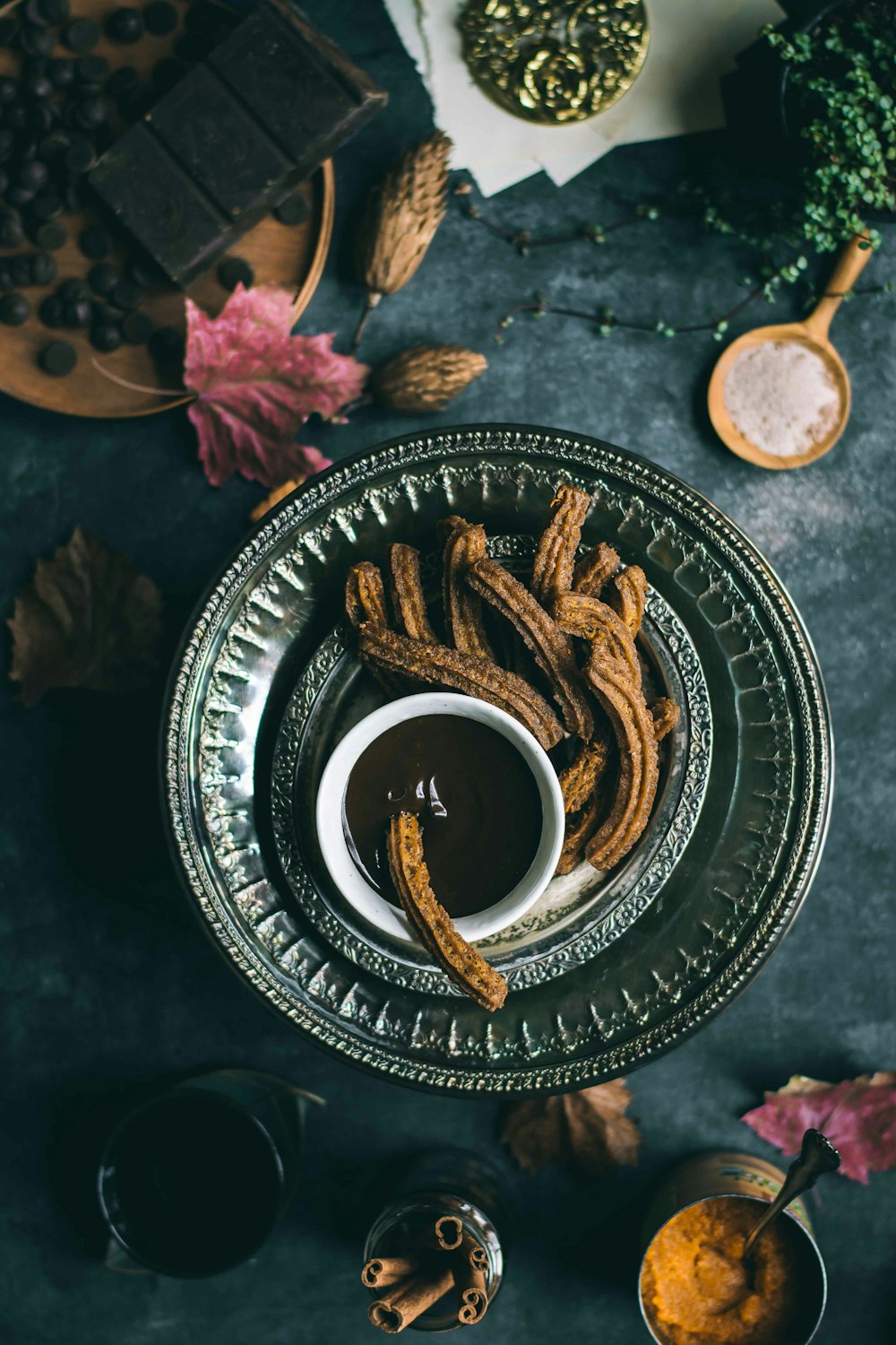 biscuit with chocolate dip