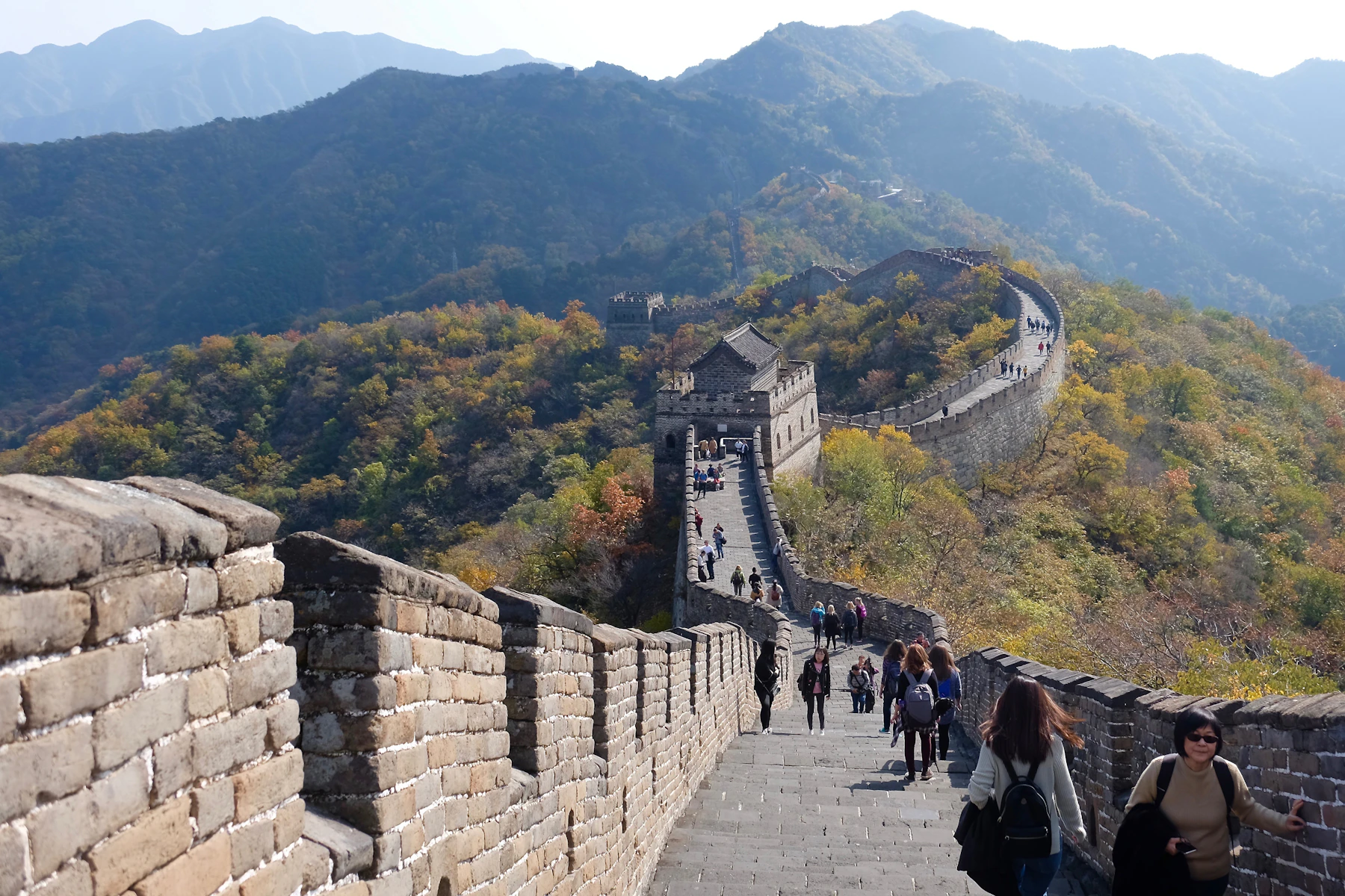 Historic architecture and mountain landscape in Shaanxi, China