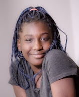 smiling woman wearing black shirt