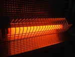 turned-on heater