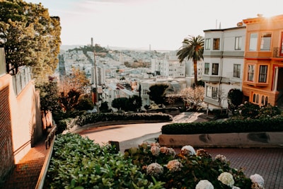 San Francisco's downhill winding street