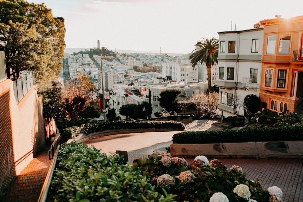 San Francisco's downhill winding street