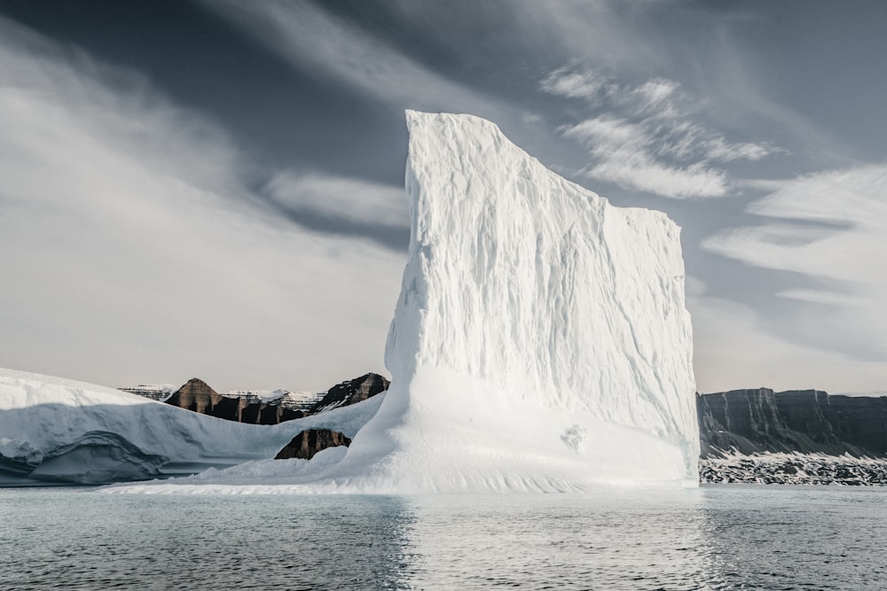 glacier on top of water