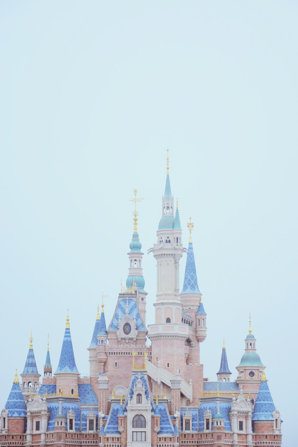 blue and beige Disney Castle