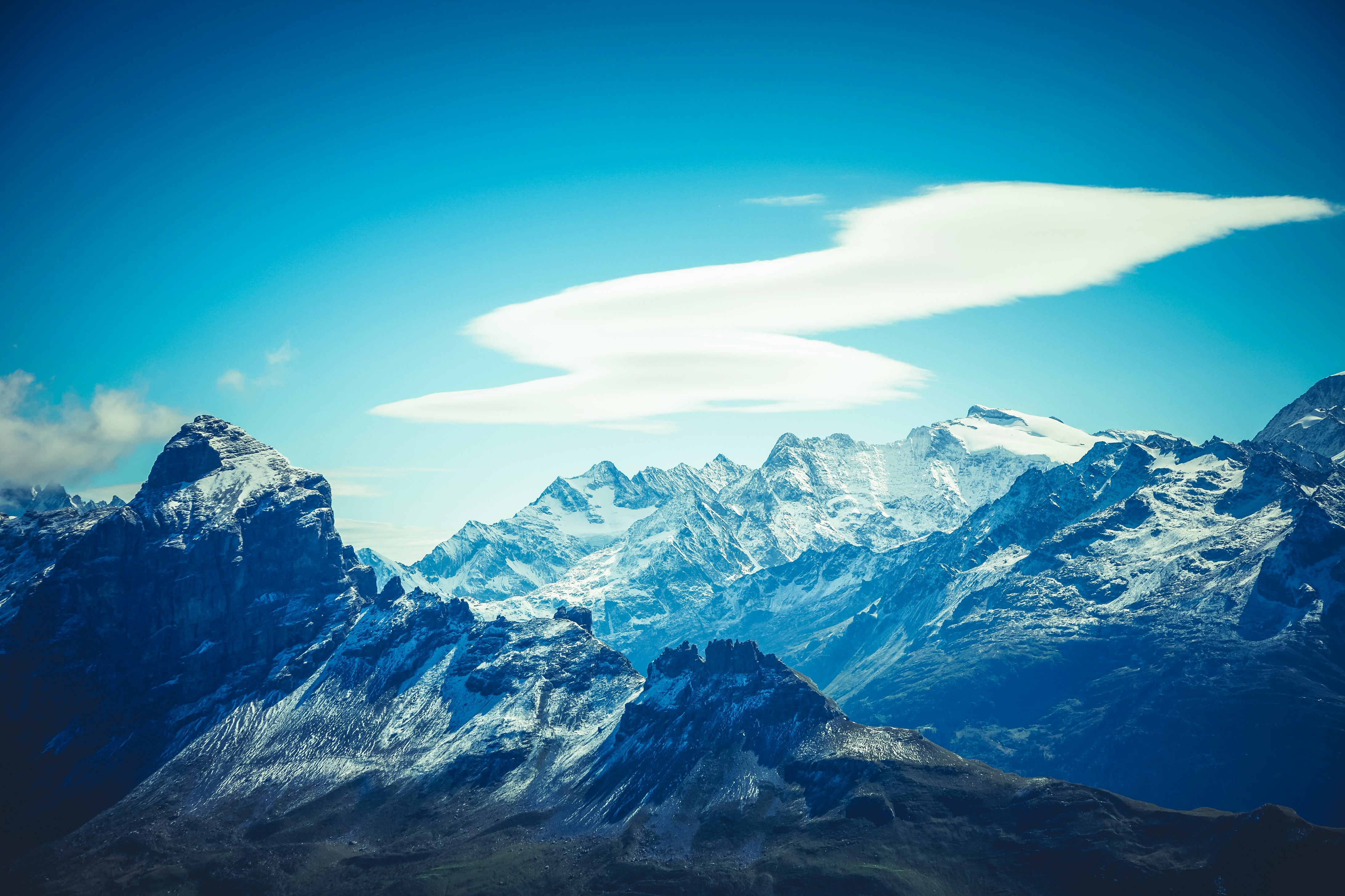 aerial view photography of mountains