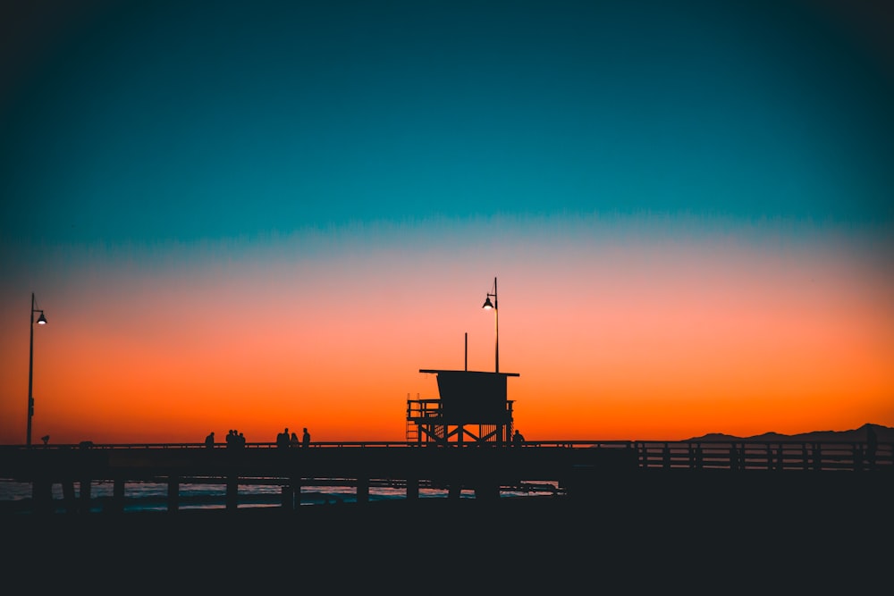 silhouette of house